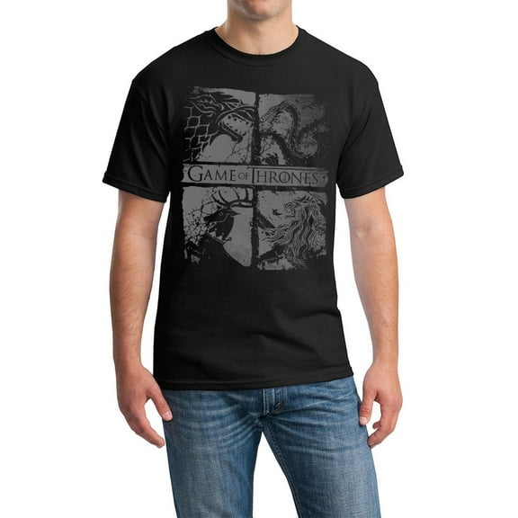 Game Of Thrones T-Shirt Four Houses Mens Tee (S)