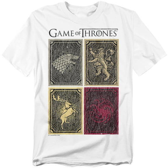 Game Of Thrones T-Shirt House Squares Unisex Graphic Tee for Men & Women