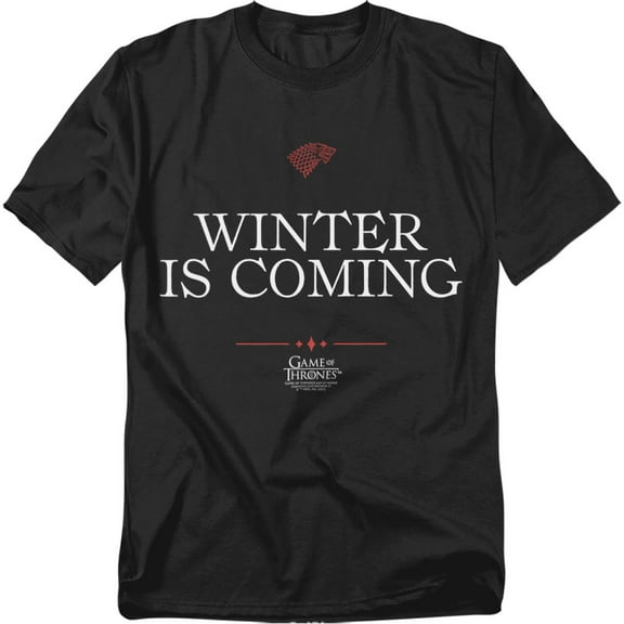 Game Of Thrones T-Shirt Winter Is Coming Text Unisex Graphic Tee for Men & Women