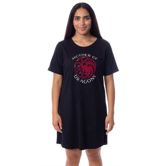 Game Of Thrones Women's Mother Of Dragons Nightgown Sleep Pajama Shirt