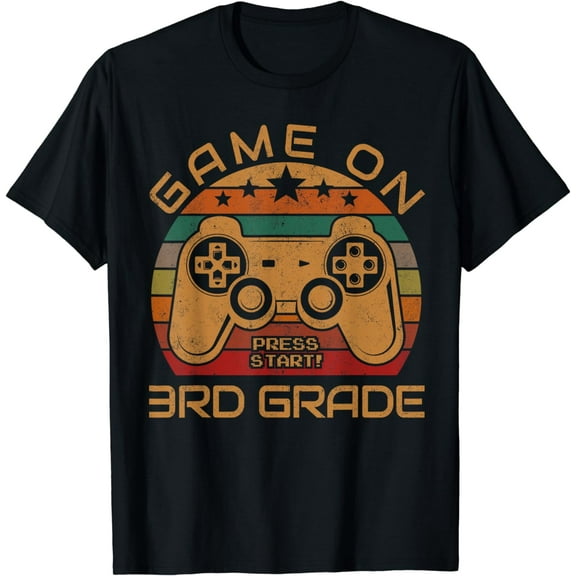 Game On 3rd Grade First Day Gamer Gift Back to School T-Shirt