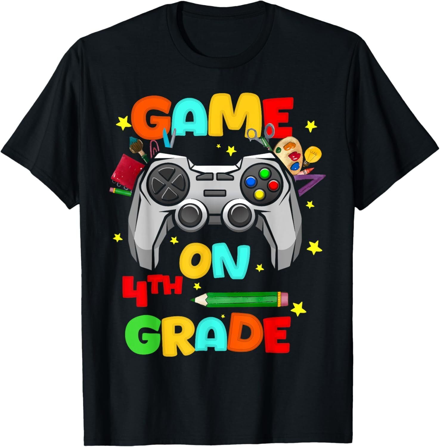 Game On 4th Grade Gamer Boys Back To School First Day TShirt