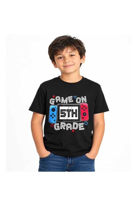Game On 5th Grade Back To School Video Gamer Boys Kids T-Shirt
