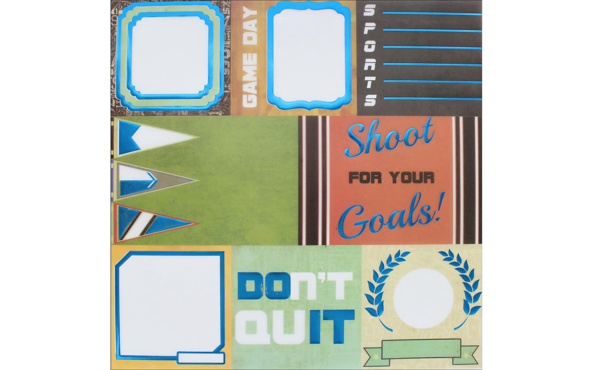 Bo Bunny Game On Paper 12x12 Foil Vellum