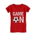 thumbnail image 1 of Game On! Gift for Soccer Lover / Player Toddler/Kids Girls' Fitted T-Shirt 5/6 Red, 1 of 4