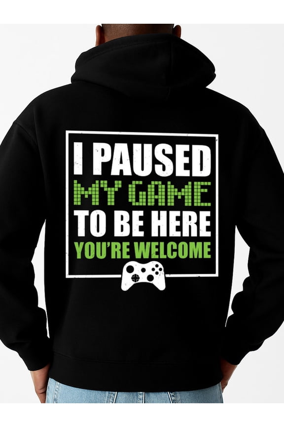 Game On Hoodie hoodies & sweatshirt game men's graphic hoodies black Daily and Weekend Wear graphic merch funny Funny Unisex Shirt Crewneck tshirts