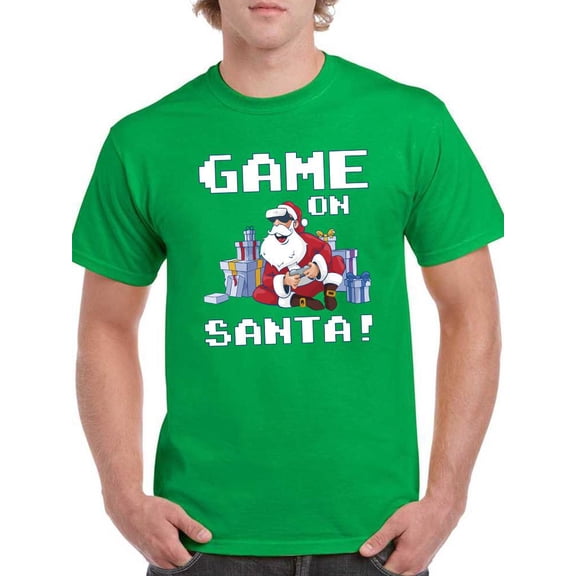 Game On, Santa! T-Shirt Men -Smartprints Designs, Male Medium