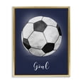 thumbnail image 1 of Stupell Industries Game On Soccer Goal Gold Framed Floater Canvas Wall Art, design by Christine Simpson Art, 1 of 9