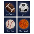 thumbnail image 1 of Stupell Industries Game On Sports Goals 4 Piece Canvas Wall Art Set, design by Christine Simpson Art, 1 of 7
