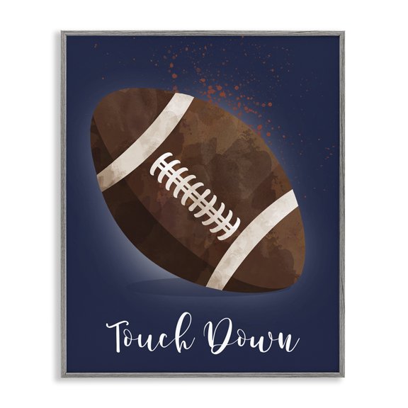 Stupell Industries Game On Touch Down Gray Framed Giclee Art, design by Christine Simpson Art