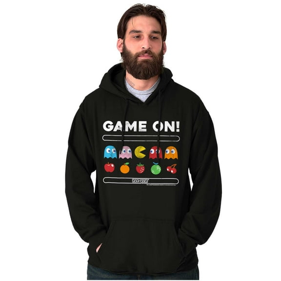 Game On Vintage 80s PACMAN Gamer Hoodie Sweatshirt Women Men Brisco Brands S