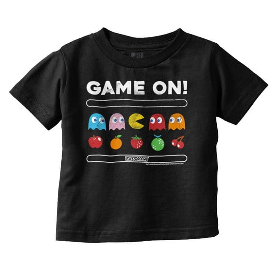 Game On Vintage 80s PACMAN Gamer Toddler Boy Girl T Shirt Infant Toddler Brisco Brands 18M