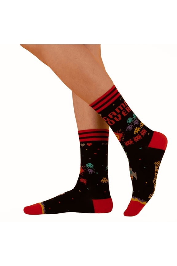 Game Over 80s Video Game Crew Socks