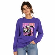 Game Over Anime Cartoon Womens Long Sleeve Purple Shirt XS