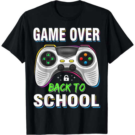 Game Over Back To School Shirt Funny Kids First Day School T-Shirt