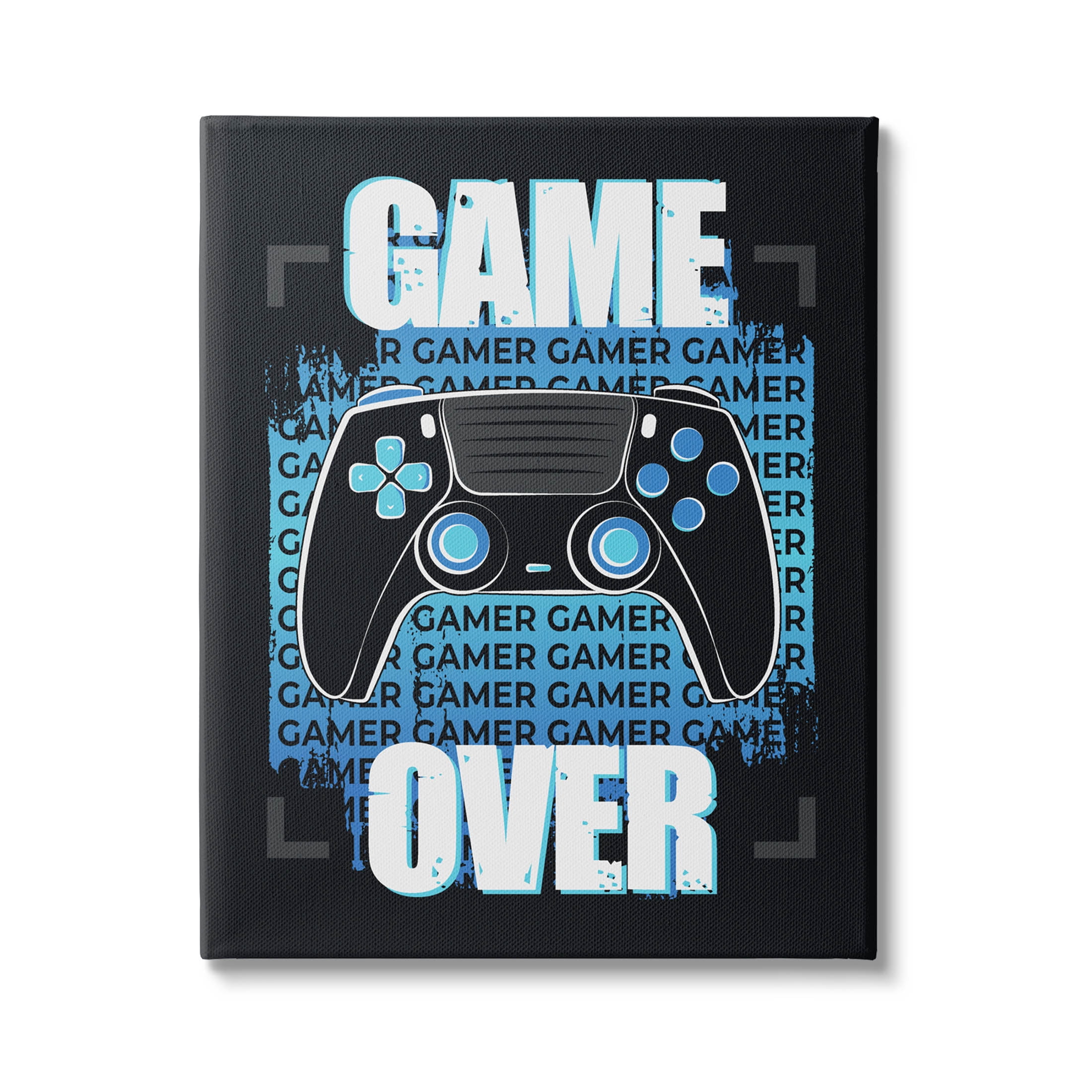 Game Over Controller Phrase Art for Kids Graphic Art Gallery Wrapped Canvas Print Wall Art