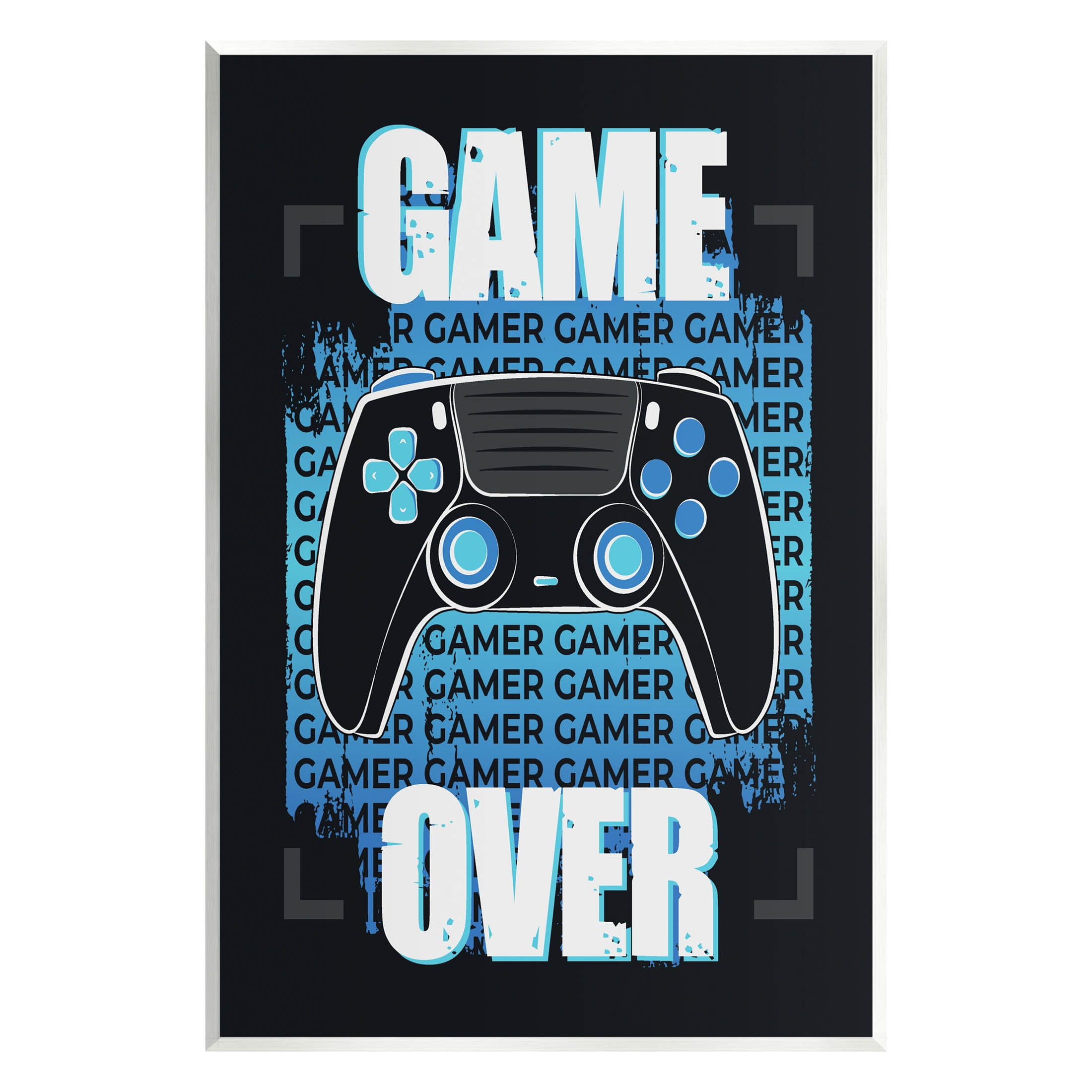 Game Over Controller Phrase Art for Kids Graphic Art Unframed Art Print Wall Art