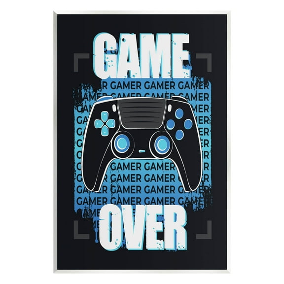 Game Over Controller Phrase Art for Kids Graphic Art Unframed Art Print Wall Art