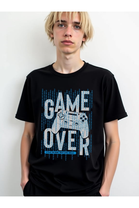Game Over Controller Tee men's t-shirt black graphic tees elegant Perfect for exercise Stylish summer outerwear Original Unisex Shirt Printed tshirts