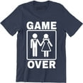 thumbnail image 1 of Game Over Funny Wedding Night Wife Husband Marriage Men's T-Shirt, 1 of 4