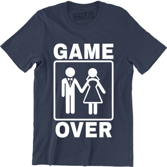 Game Over Funny Wedding Night Wife Husband Marriage Men's T-Shirt