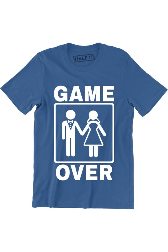 Game Over Funny Wedding Night Wife Husband Marriage Men's T-Shirt
