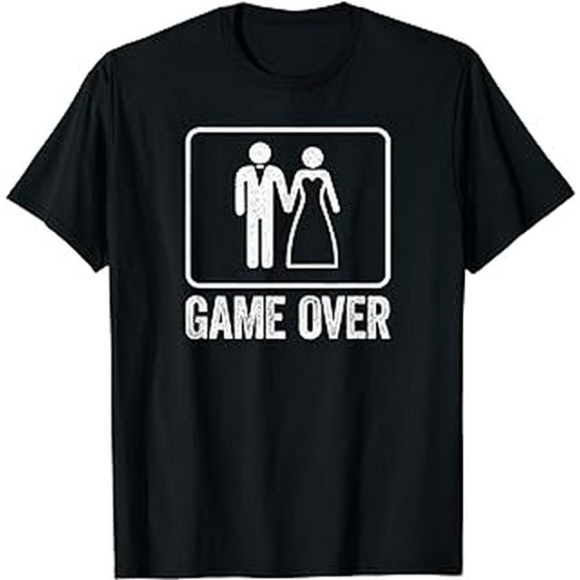 Game Over Funny Wedding Shirt Men Bachelor Party Tshirt - Walmart.com