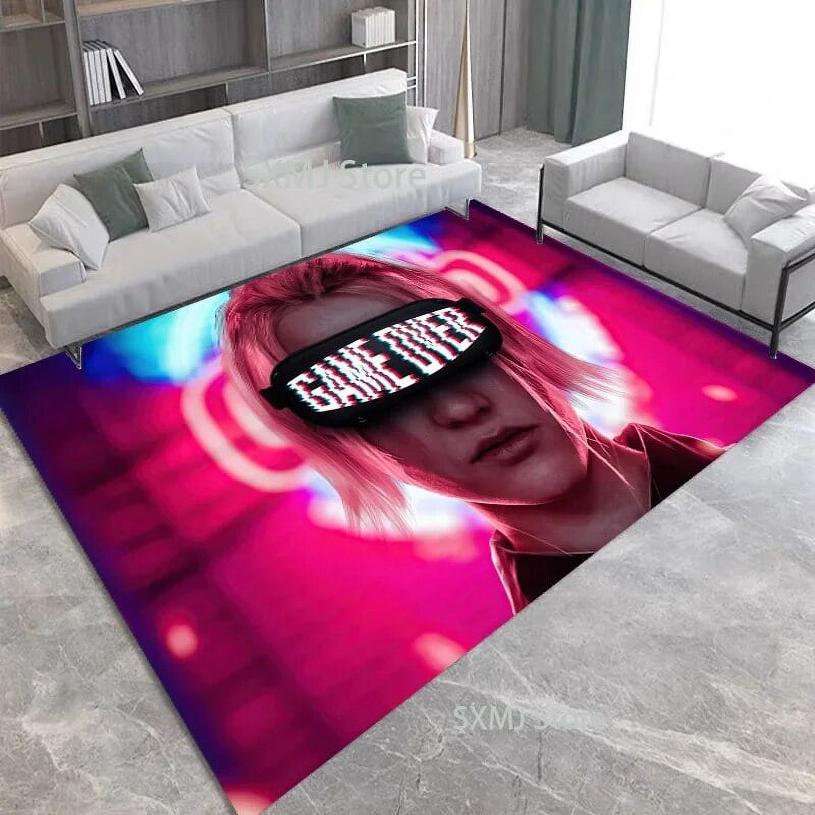 Game Over Gamer Rug Gaming Player Area Carpet Floor Door Corridor