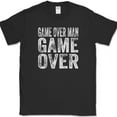 thumbnail image 1 of Game Over Man Game Over T-Shirt Sci Fi Movie Aliens Text Video Tee - Black, XL, 1 of 1