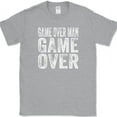 thumbnail image 1 of Game Over Man Game Over T-Shirt Sci Fi Movie Aliens Text Video Tee - Heather Grey, S, 1 of 1