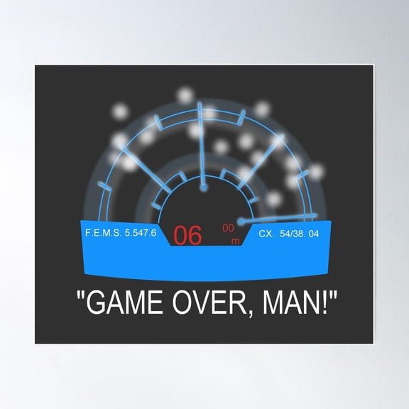 Game Over Man Poster Wall Art, Modern Wall Decor For Living Room Bedroom, 8x12 UNFRAMED