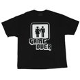 thumbnail image 1 of Game Over Mens T-Shirt -  Stick Figure Wedding 8 Bit Logo, 1 of 1
