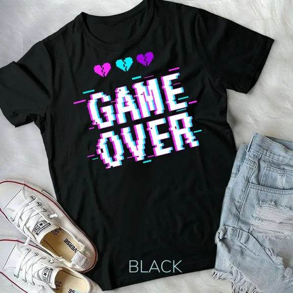 Game Over, Pastel Kawaii Aesthetic Harajuku E-Boy and E-Girl Emo New Unisex T-Shirt