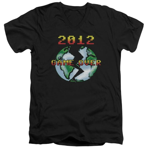 - Game Over - Slim Fit V Neck Shirt - Medium