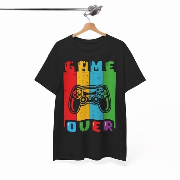 Game Over T-Shirt S-5XL, Retro Video Game Tee, Gaming Graphic Shirt