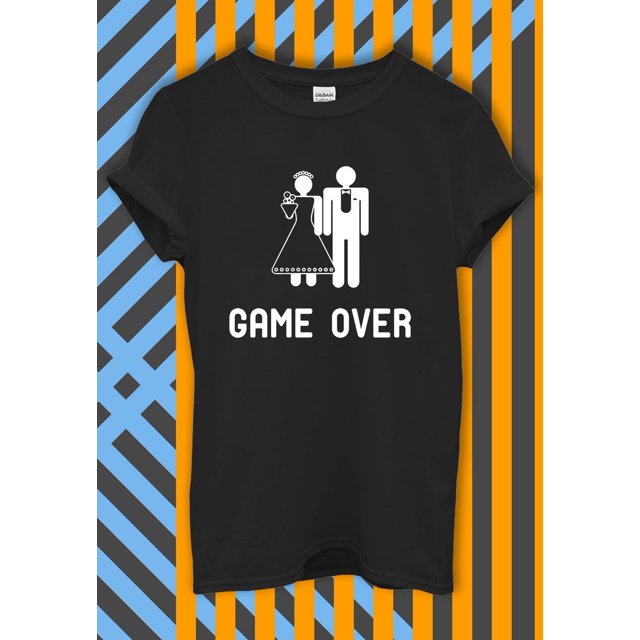 Game Over Wedding T Shirt Cool Hoodie Sweatshirt Baseball Kids Men