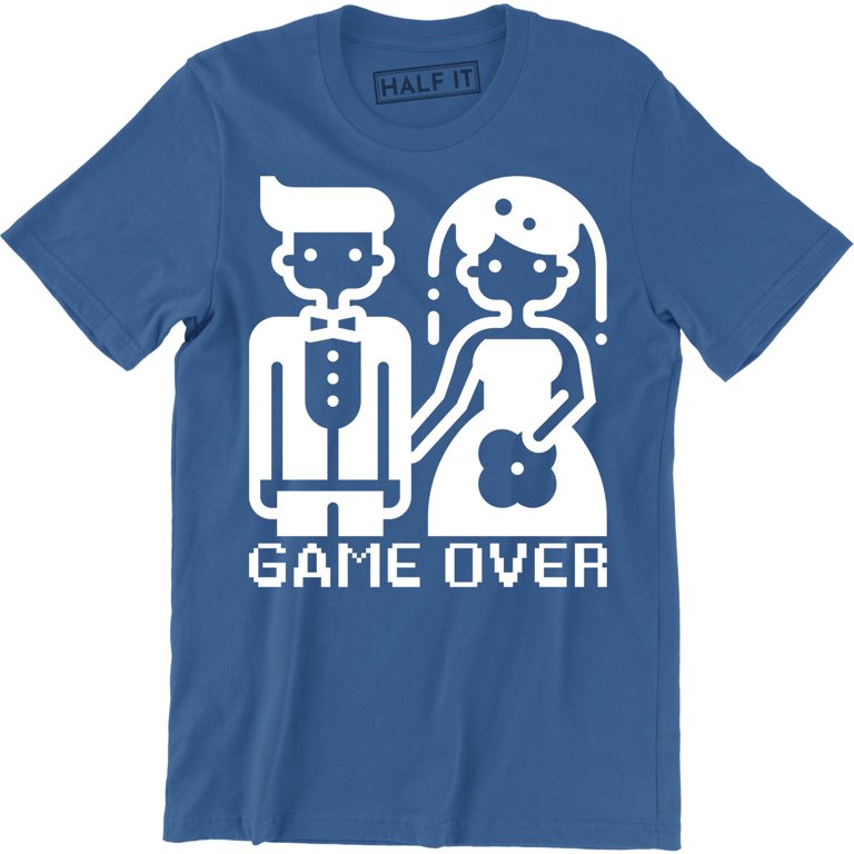 Game Over ly Wedded Married Couple Funny Cool Wedding Gift Men's