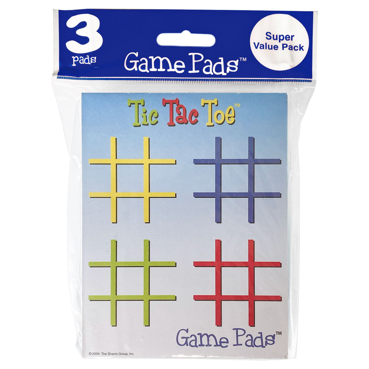 Game Pads TIC TAC TOE Game 3 Pads 50 Sheets Travel Game Kit Super
