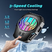 Game Phone Cooler, Phone Cooling Fan Cooler Suitable for iPhone, Android, Smartphone Live Streaming