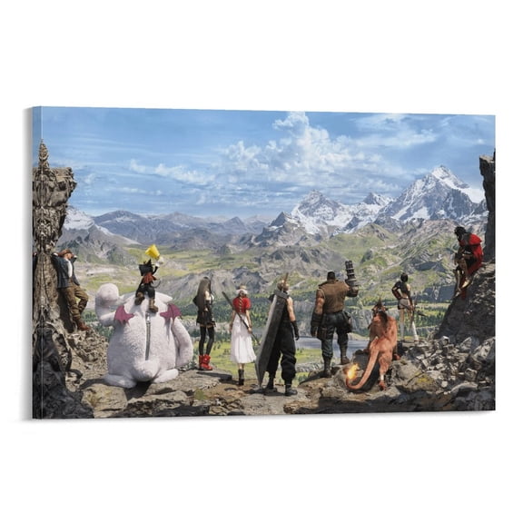 Game Poster Final Anime Fantasy 7 Rebirth Game Posters (1) Canvas Wall Art Prints Poster Gifts Photo Picture Painting Posters Room Decor Home Decorative 16x24inch(40x60cm)