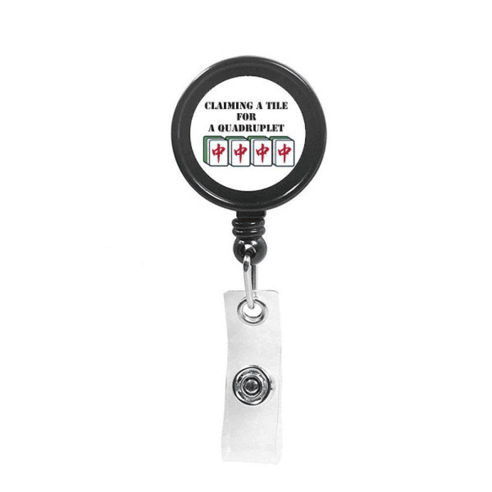 Game Red Middle Bar Ss Toy Retractable Keychain Badge Holder ID Badge