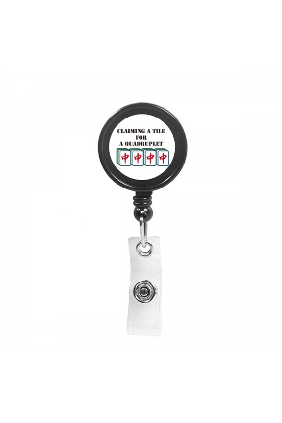 Game Red Middle Bar Ss Toy Retractable Keychain Badge Holder ID Badge