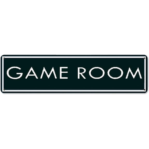 Game Room Decor Metal Tin Sign For Home Office Living Room Bar Cafe Restaurant Club Wall Decor 4x16 Inches