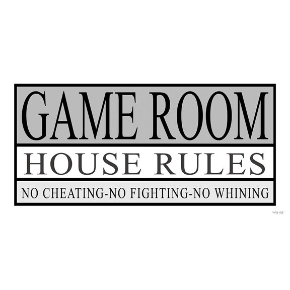 Game Room House Rules II Poster Print - Cindy Jacobs (24 x 12)