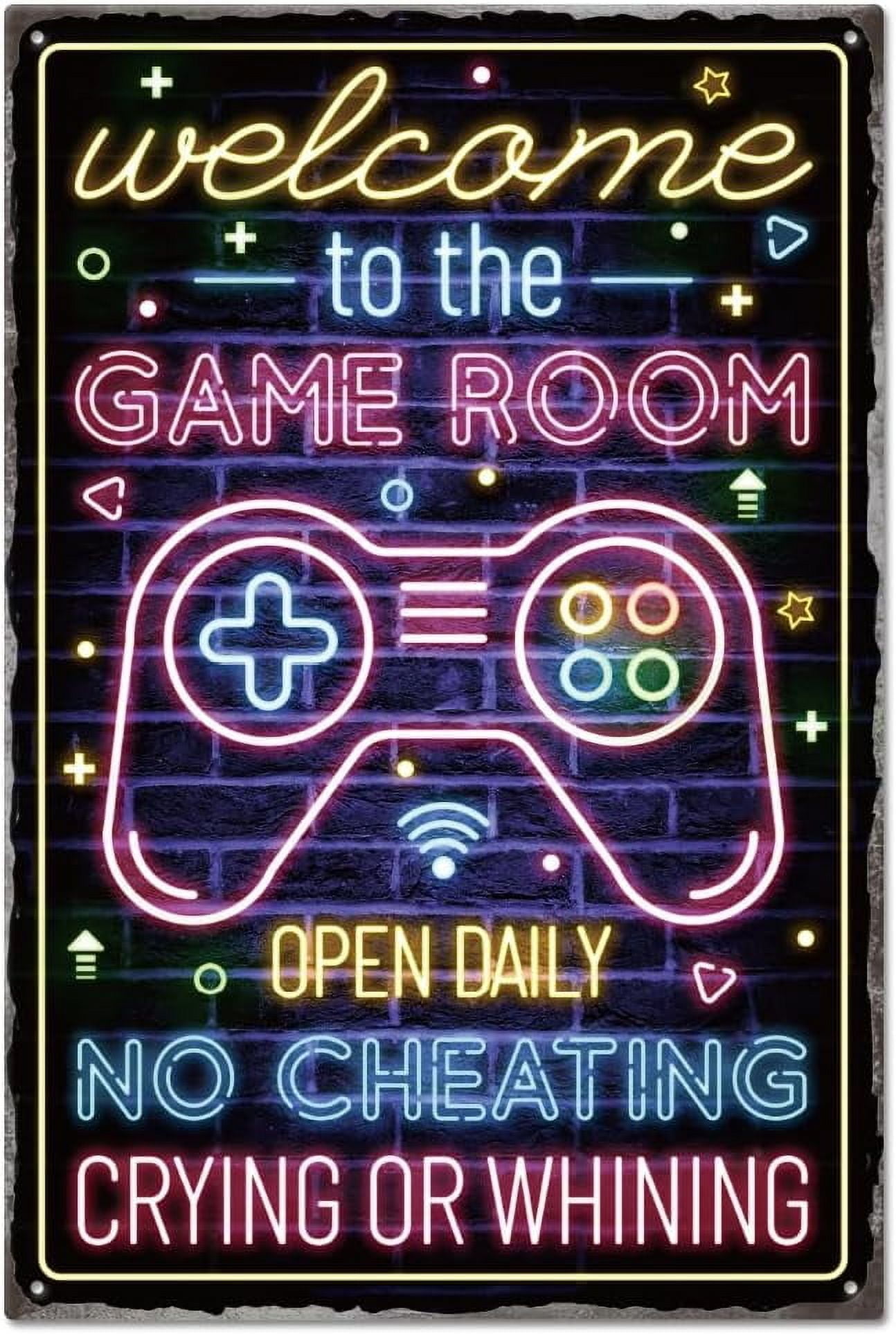 Game Room Metal Tin Sign 8×12inch Retro Personalized Signs Room Door ...