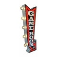 thumbnail image 1 of Game Room "Play At Your Own Risk" Double-Sided Marquee Sign with LED Bulbs Vintage Inspired Retro Home Decor for the Game Room, Man Cave, Garage, or Bar, 1 of 9