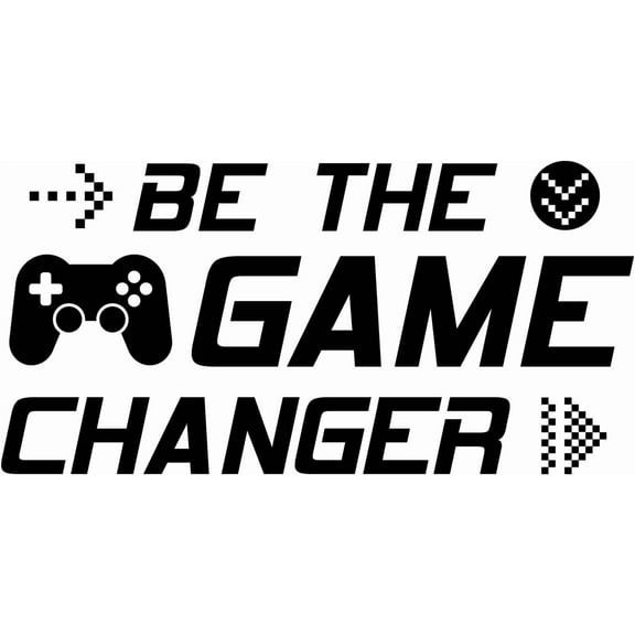 Game Room Wall Stickers Be The Game Changer Inspirational Vinyl Wall Decal Gaming Controller Gamer Boy Wall Decal Art Design