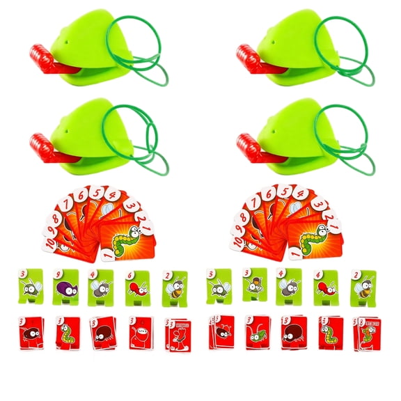 Game Set Interactive Frog Mask 4 Player Family Party Game with 4 Masks 4 Tongues 4 Head Ropes 20 Activity Cards for Group Game Night All Ages Birthday Gatherings