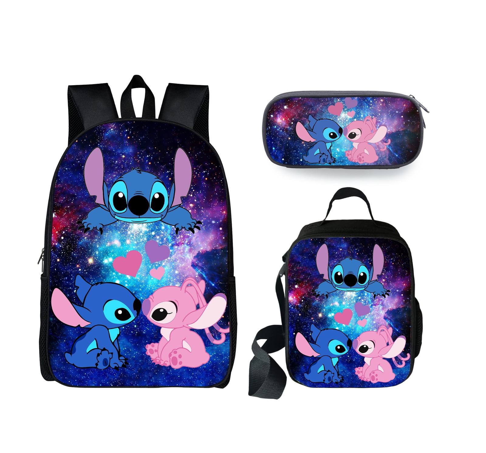 Game Stitch Backpack Unisex Travel Backpack Cartoon 3D Printed Anime Pattern Outdoor Leisure Day Bag D