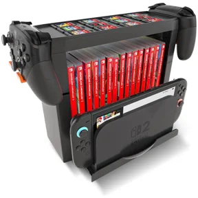 Game Storage Tower Compatible With Nintendo Switch 2, Switch 2 Stand Holder, Game Disk Rack, Controller Organizer, Switch Holder Stand for Gamers